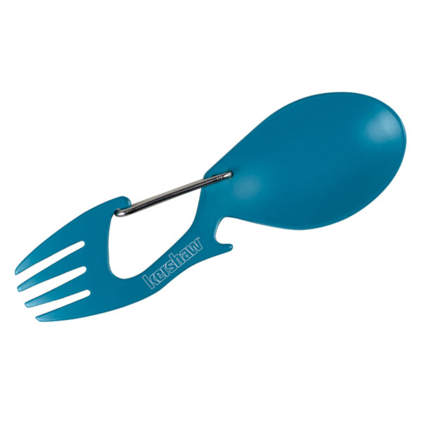 Kershaw Ration Spoon, Bottle Opener, Fork and Carbiner (1140TEAL)