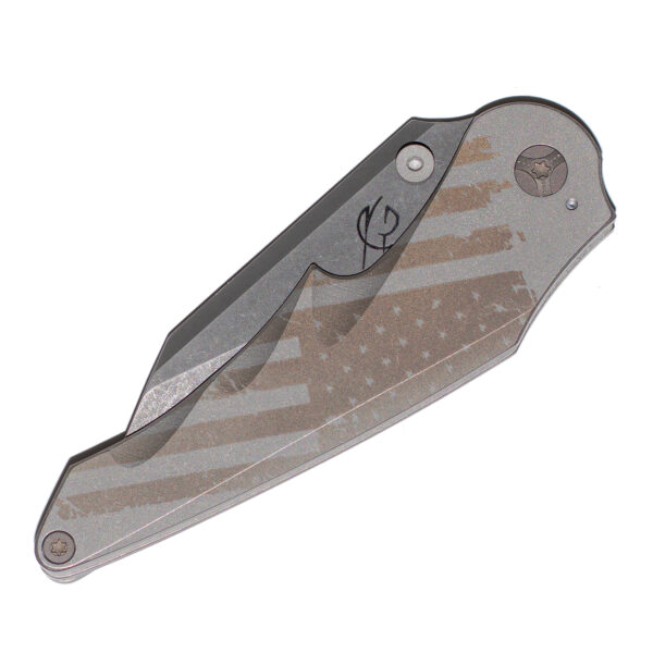 Scorpion Six Knives Bensang XL Folding Knife Flag Front Closed