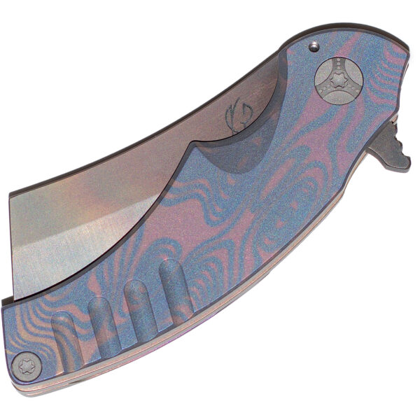 Scorpion Six Knives Mini V Folding Knive Blue Front Closed