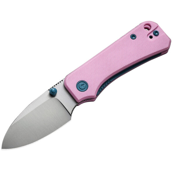 CIVIVI Baby Banter Flipper Folding Knife, Pink Handle and Satin Blade