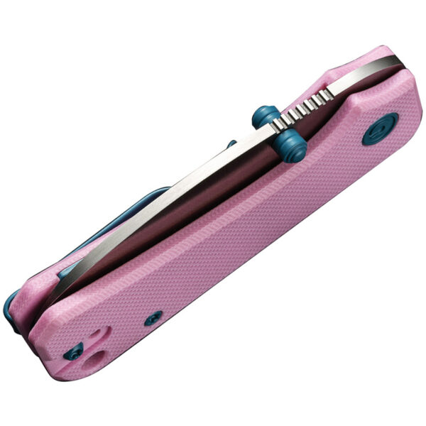 CIVIVI Baby Banter Flipper Folding Knife, Pink Handle and Satin Blade