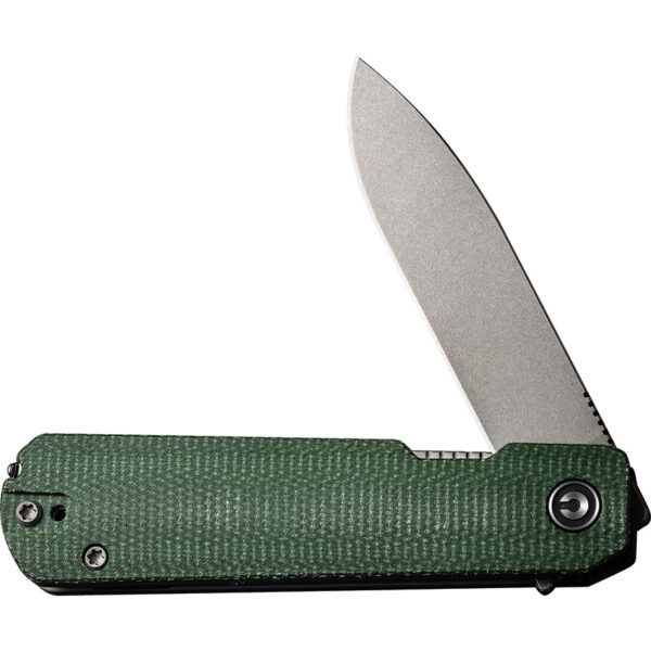 CIVIVI Sendy Folding Knife, Green Handle and Stonewashed Blade