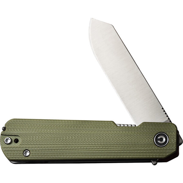 CIVIVI Sendy Folding Knife, Green Handle and Satin Blade