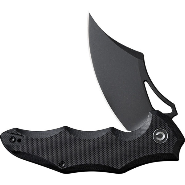 CIVIVI Chiro Flipper Folding Knife, Black Handle and Black Blade