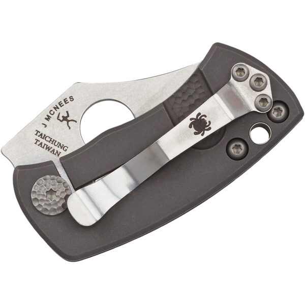 Spyderco McBee Folding Knife, Titanium Handles and Stonewashed Blade