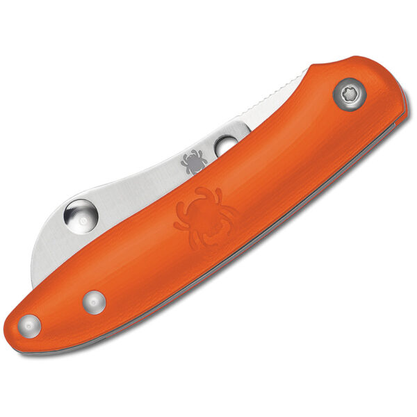 Spyderco Roadie Folding Knife, Orange FRN Handle and Satin Blade