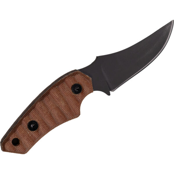 Reverse angle view of the Jackalope Chupacabra showcasing the ergonomic handle contours and upswept black blade profile.