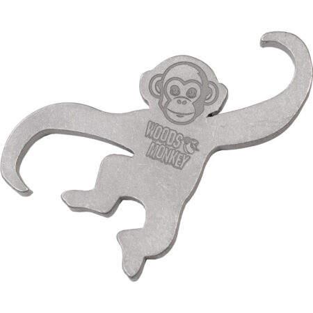 Woods Monkey Monkey Tool aluminum bottle opener with etched logo