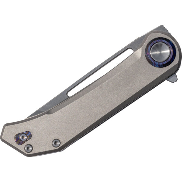 Aurora Knife and Tool Truffle Folding Knife (Bead-Blasted / Satin / Timascus Hardware)