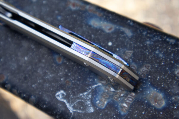 Aurora Knife and Tool Truffle Folding Knife (Bead-Blasted / Satin / Timascus Hardware)