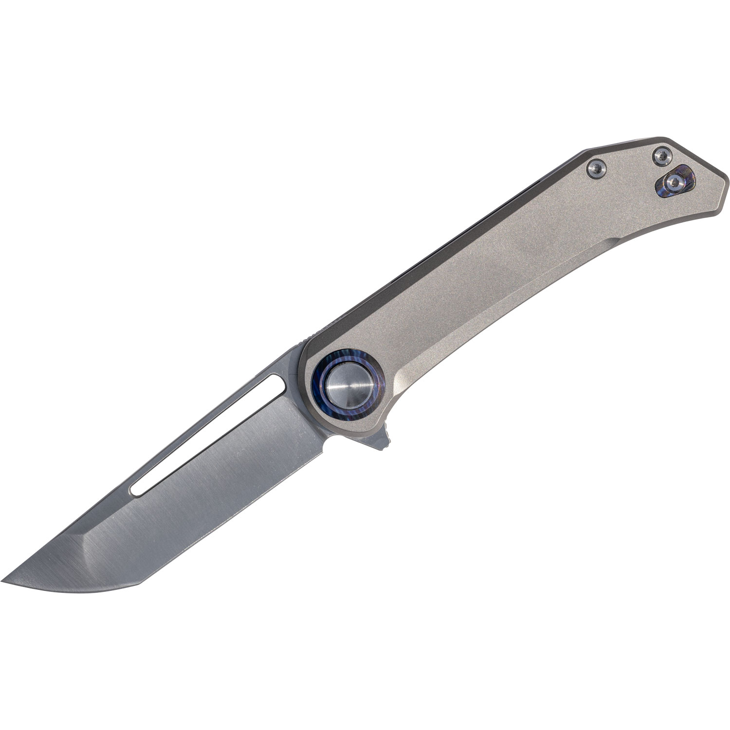 Aurora Knife and Tool Truffle Folding Knife (Bead-Blasted / Satin / Timascus Hardware)