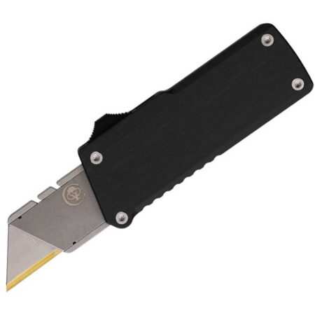 Chaves CHUB OTF Utility Blade with black aluminum handle and replaceable razor blade, shown out‑the‑front.