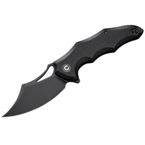 CIVIVI Chiro Flipper Folding Knife, Black Handle and Black Blade