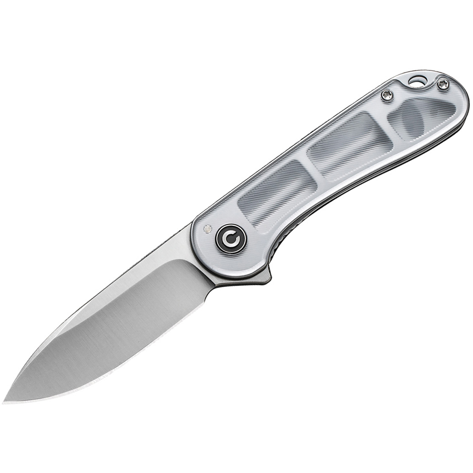 CIVIVI Elementum Folding Knife, Clear Lexan Handles and Satin Blade
