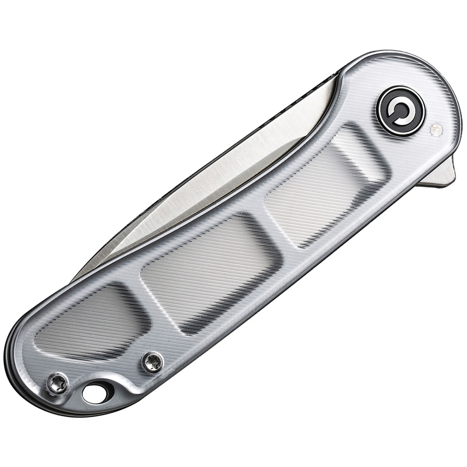 CIVIVI Elementum Folding Knife, Clear Lexan Handles and Satin Blade