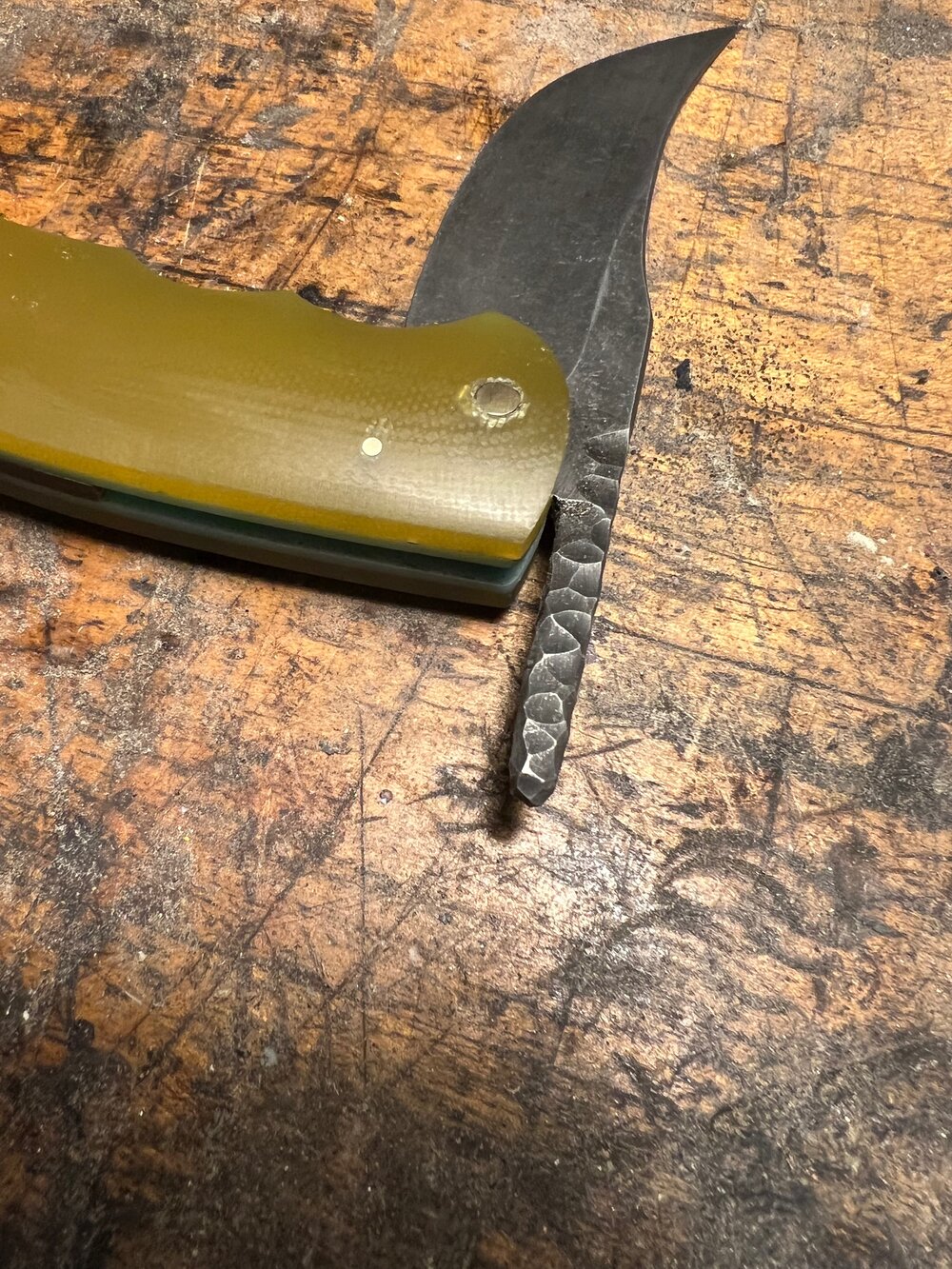 Ironwood Outfitters Friction Folder Persian Folding Knife, G10 Wrapped Handles and Black Stonewashed Blade