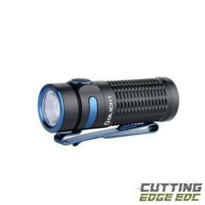Olight Baton 3 Premium Mini Rechargeable Flashlight, Black, Max 1200 Lumens