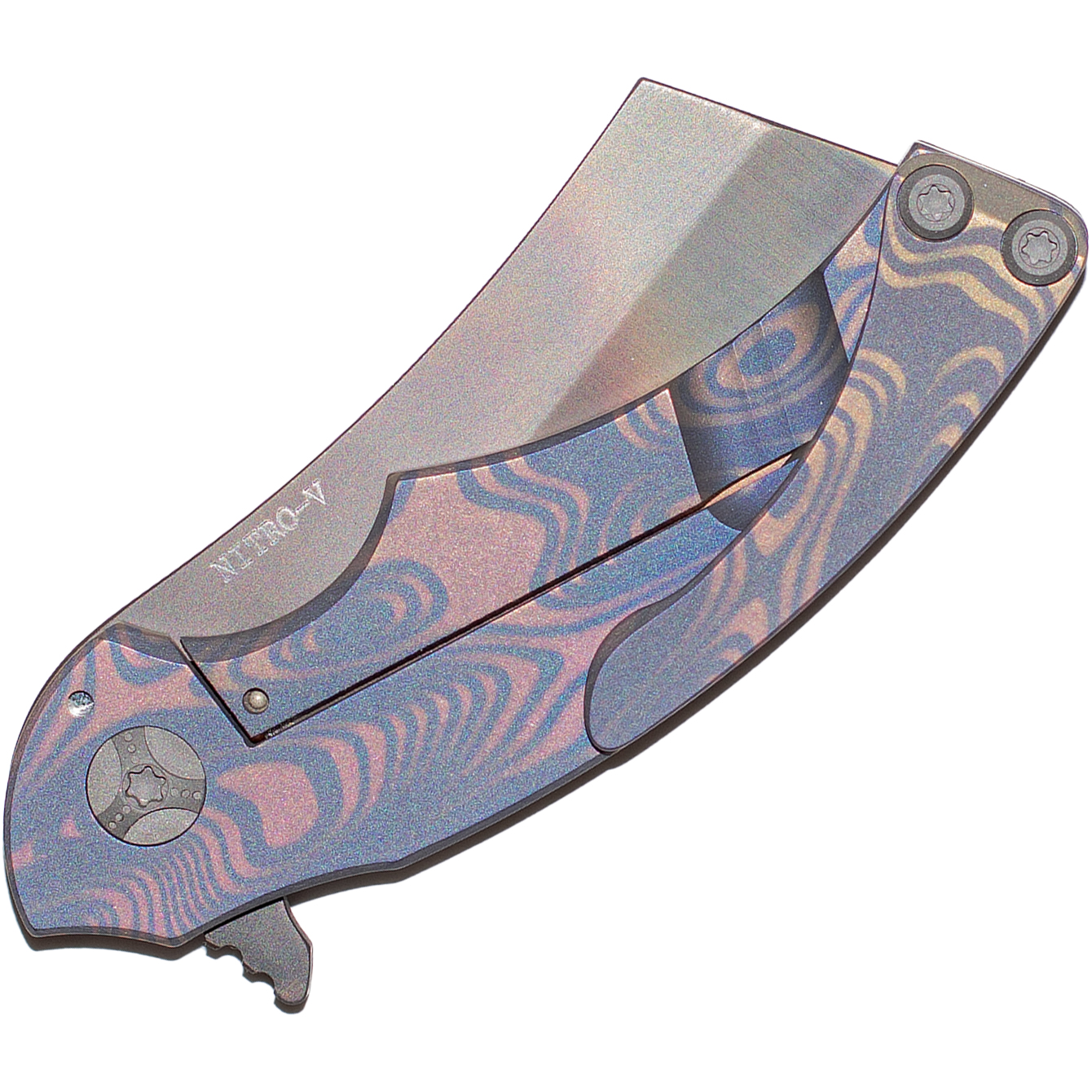 Scorpion Six Knives Mini V Folding Knive Blue Back Closed