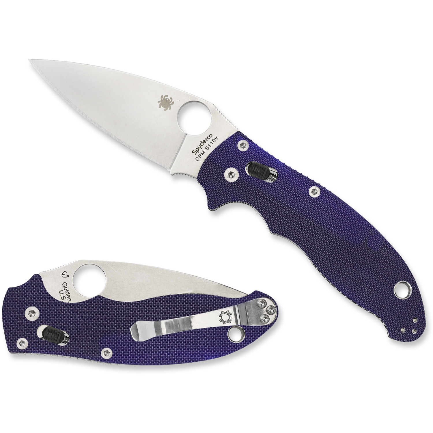 Spyderco Manix 2 Lightweight CPM-S110V Stainless Steel Folding Knife (C101GPDBL2) - Image 3