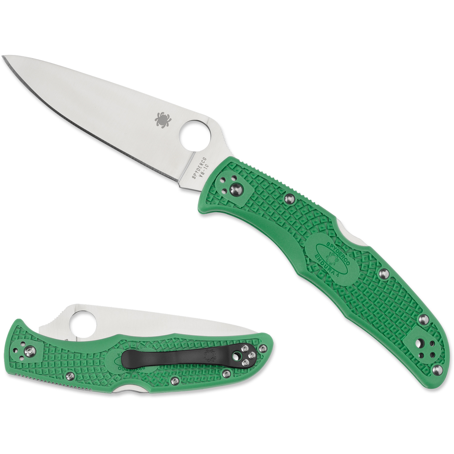 Spyderco Endura 4 Lightweight Folding Knife (C10FPGR) - Image 3