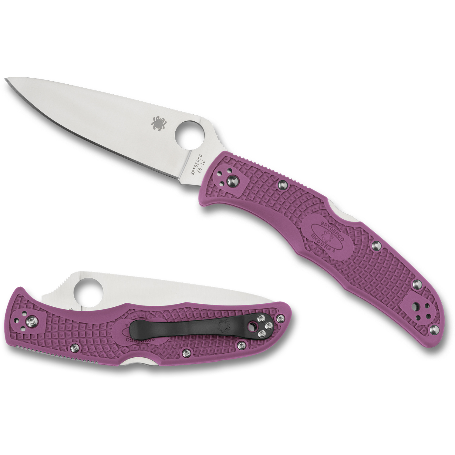 Spyderco Endura 4 Lightweight Folding Knife (C10FPPR) - Image 3