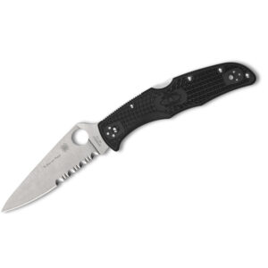 Spyderco Endura 4 Thin Blue Line Folding Knife (C10FPSBKBL)