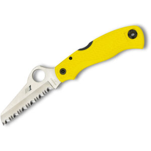 Spyderco Saver Salt H-1 Stainless Steel Folding Knife (C118SYL)