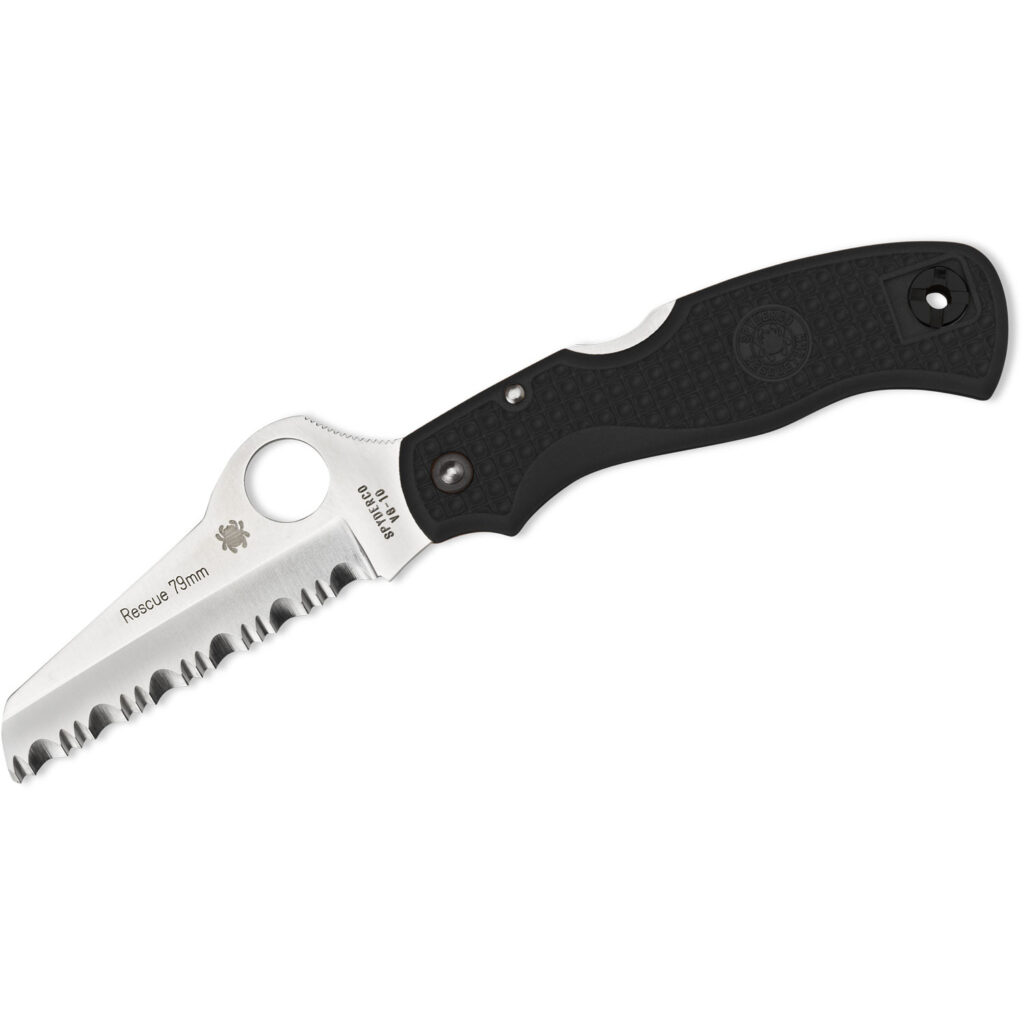 Spyderco Rescue 79mm Folding Knife (C45SBK)
