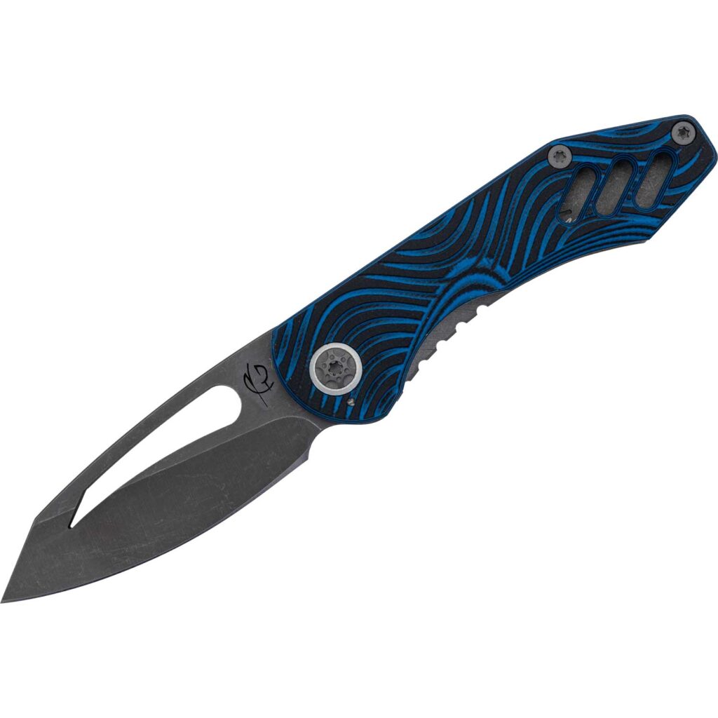 Scorpion Six Knives Eventyr Black and Blue G10 Folding Knife