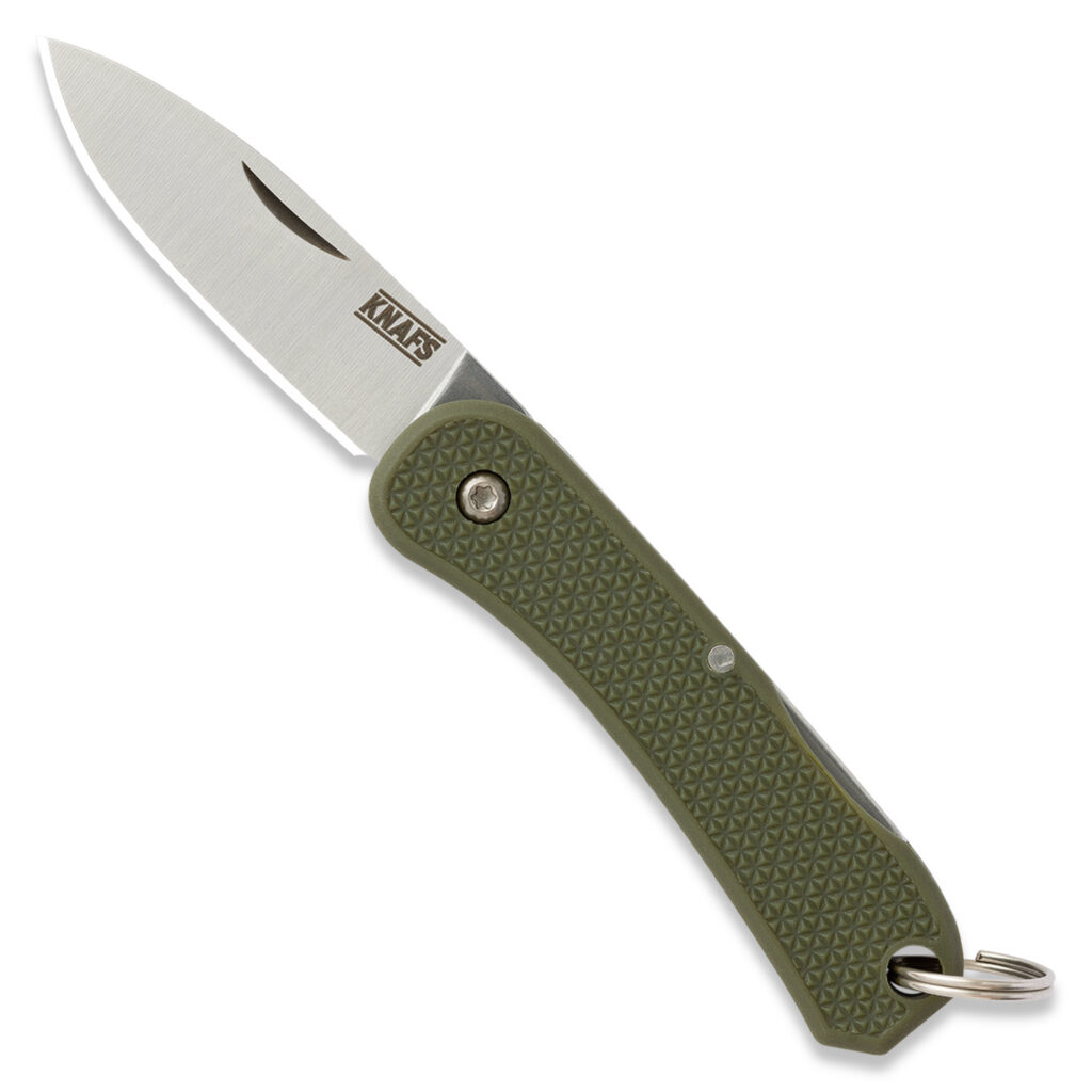 Knafs Mini Keychain Folding Knife OD Green Handles