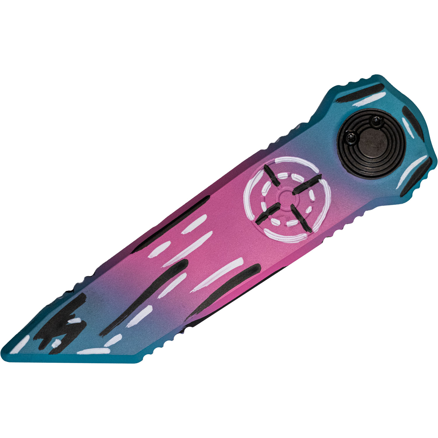 Paragon Knives Dredd Folding Knife, Cell Shaded Aluminum Handles
