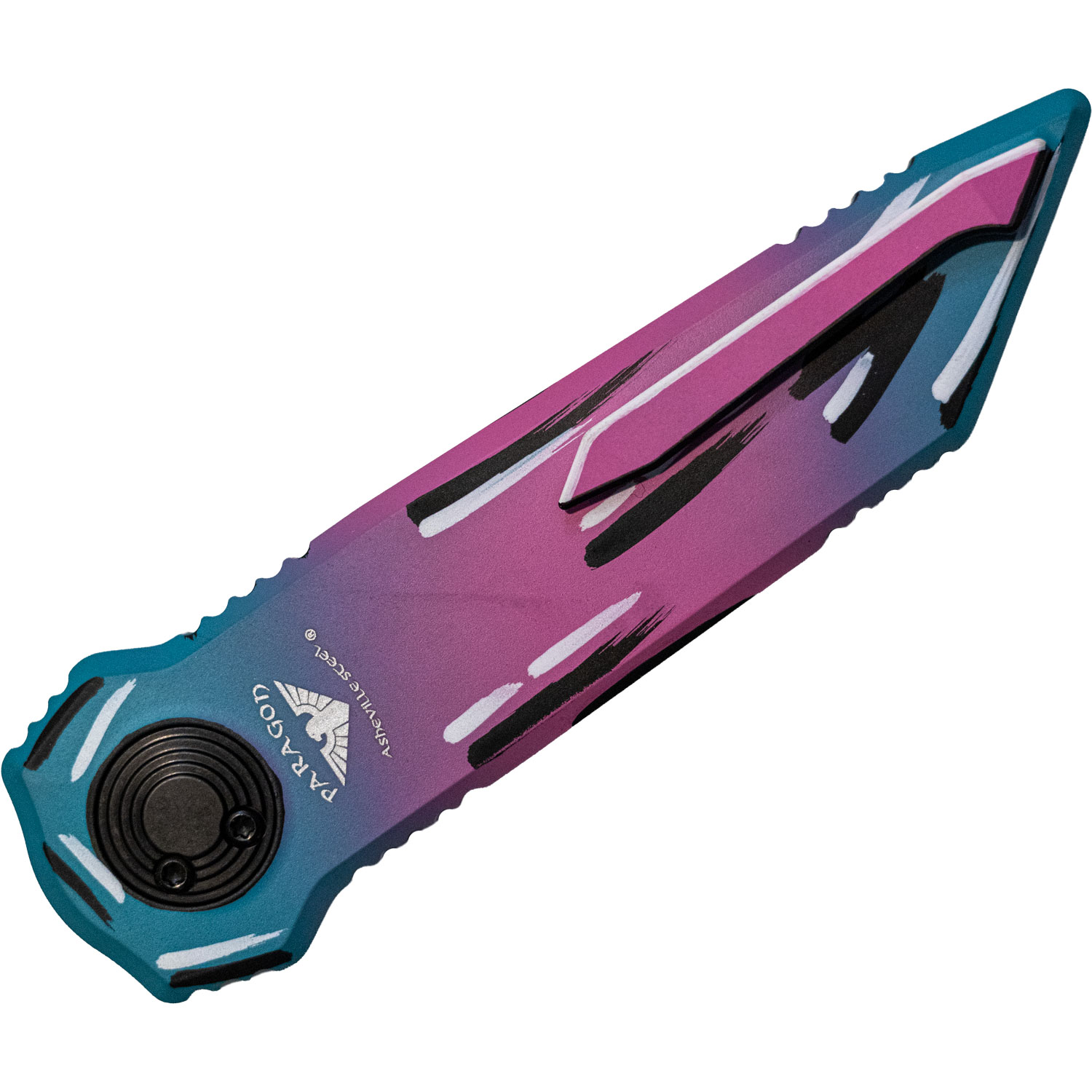 Paragon Knives Dredd Folding Knife, Cell Shaded Aluminum Handles