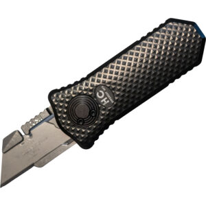 Paragon Knives Oracle with Black Aluminum Handle Open