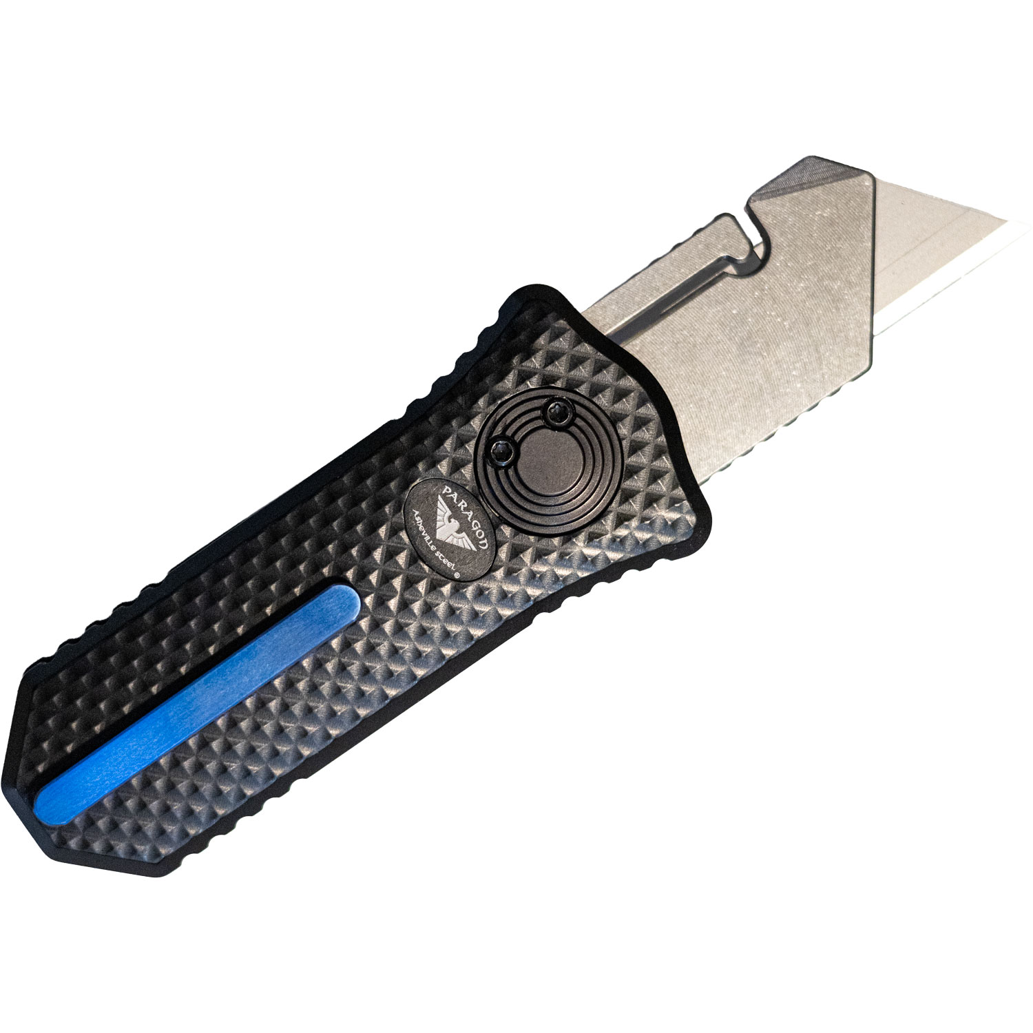 Paragon Knives Oracle with Black Aluminum Handle Open