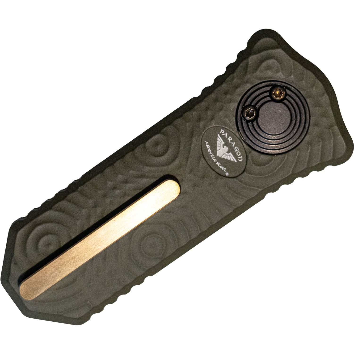 Paragon Knives Oracle with OD Green Aluminum Handle Closed