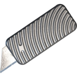 Rivery Manufacturing Zero utility knife original pattern gray 6061 aluminum with utility blade deployed