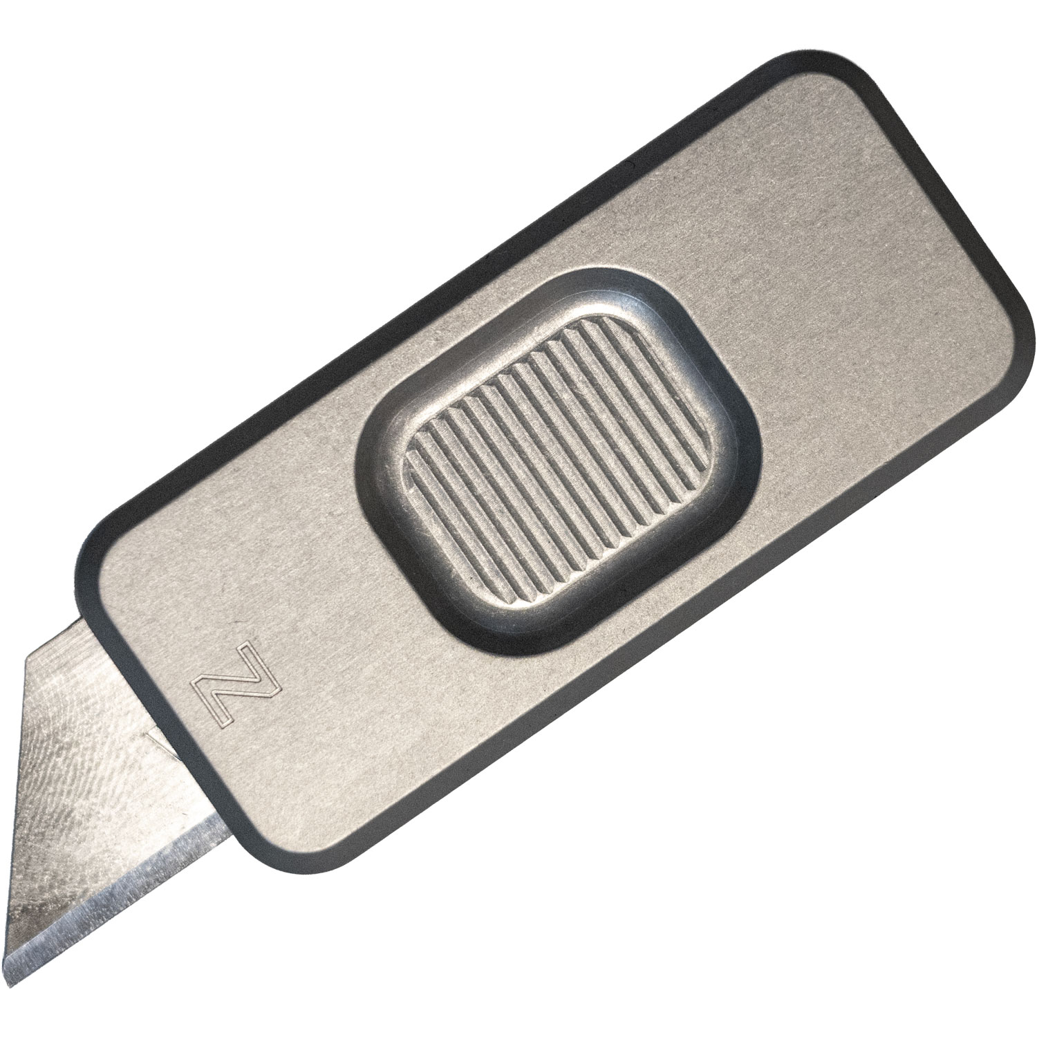 Rivery Manufacturing | Zero Utility Knife | Smooth Operator Gray Aluminum w/ Lanyard Hole (Zero-M-OTF-S-6061-GRAY)