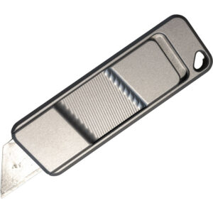 Rivery Manufacturing | Zero-G Utility Knife | Smooth Operator Gray Aluminum w/ Lanyard Hole (ZGS-OTF-U-6061-GRAY)