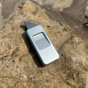 Rivery Manufacturing | Zero Utility Knife | Agent Newton Gray Aluminum w/ Lanyard Hole (ZV2-OTF-AN-6061-GRY)