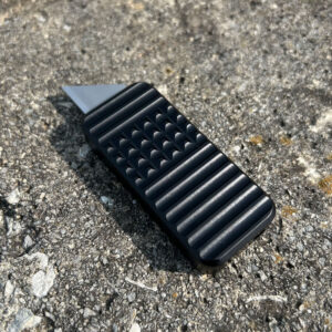 Rivery Manufacturing | Zero Utility Knife | Gemstone Pattern Black Aluminum w/ Lanyard Hole (ZV2-OTF-GEM-6061-BLK)